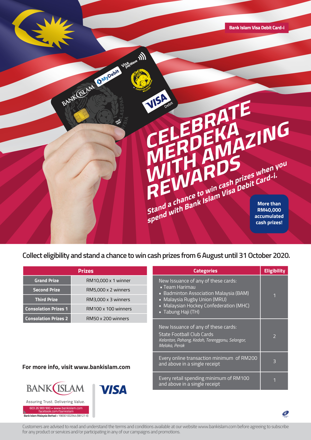 Bank Islam Visa Debit Card-i Campaign "Celebrate Merdeka with Amazing Reward" - Bank Islam ...