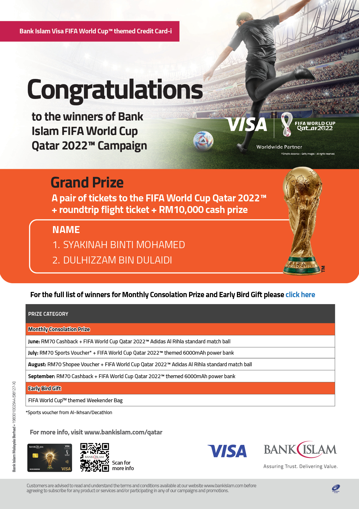 Bank Islam Visa FIFA World Cup Qatar 2022TM Credit Card-i Campaign – Bank  Islam Malaysia Berhad